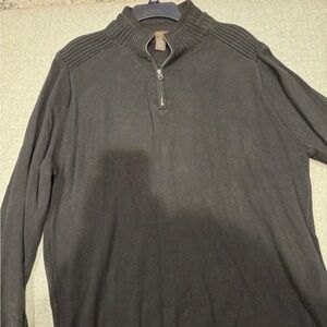 Dockers Men's Dark Gray Zip-Up Sweater